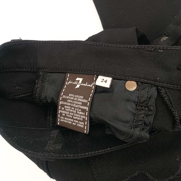 7 For All Mankind Gwenevere Black Skinny Jeans Size 24 - Picture 5 of 5
